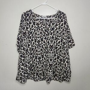 Women's Jodifl Leopard Print Top Sz Medium